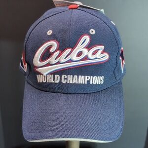 NWT,Daring Original Collection Men's Cuba World Champions Blue Baseball Hat.